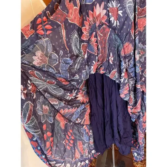 Farm Rio Tropical Shine Navy Blue Maxi Dress sz XL - Picture 4 of 13